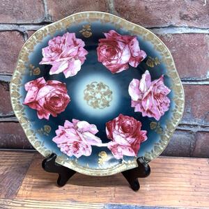 Antique Z S & Co Bavaria Hand-Painted Mignon‎ Cabinet Plate ca 1895-1910